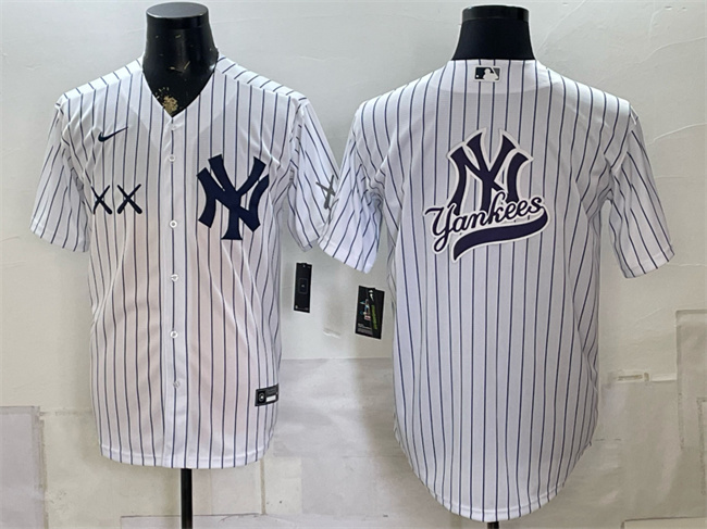 Men's New York Yankees x KAWS Team Big Logo White Stadium Stitched Baseball Jersey Men's New York Yankees x KAWS Team Big Logo White Stadium Stitched Baseball Jersey
